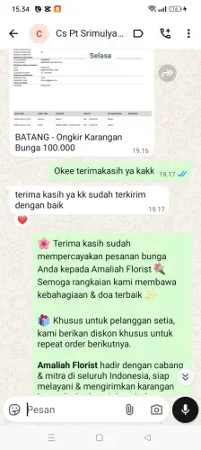 Testimonial Papan Bunga sirnamanah