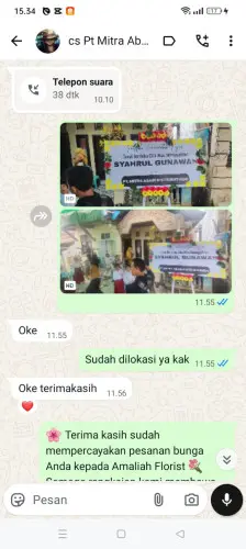 Testimonial Papan Bunga sirnamanah
