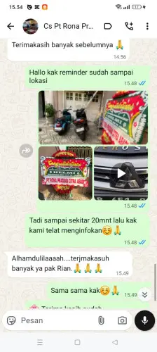 Testimonial Papan Bunga sirnamanah