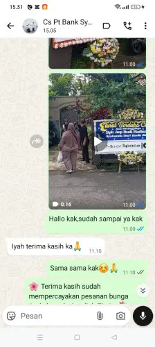 Testimonial Papan Bunga sirnamanah